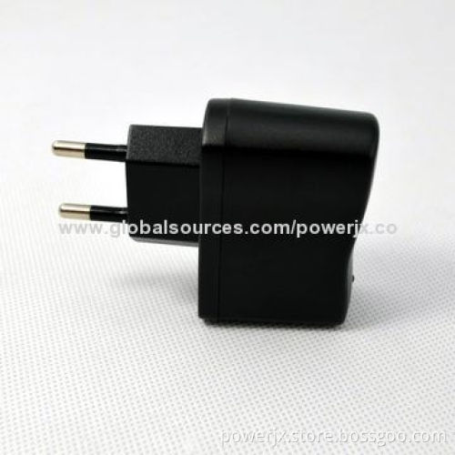 2 Pins Plug Designed 100% OEM Compatible 5V/1,000mA USB Adapter, Over-temperature Protection